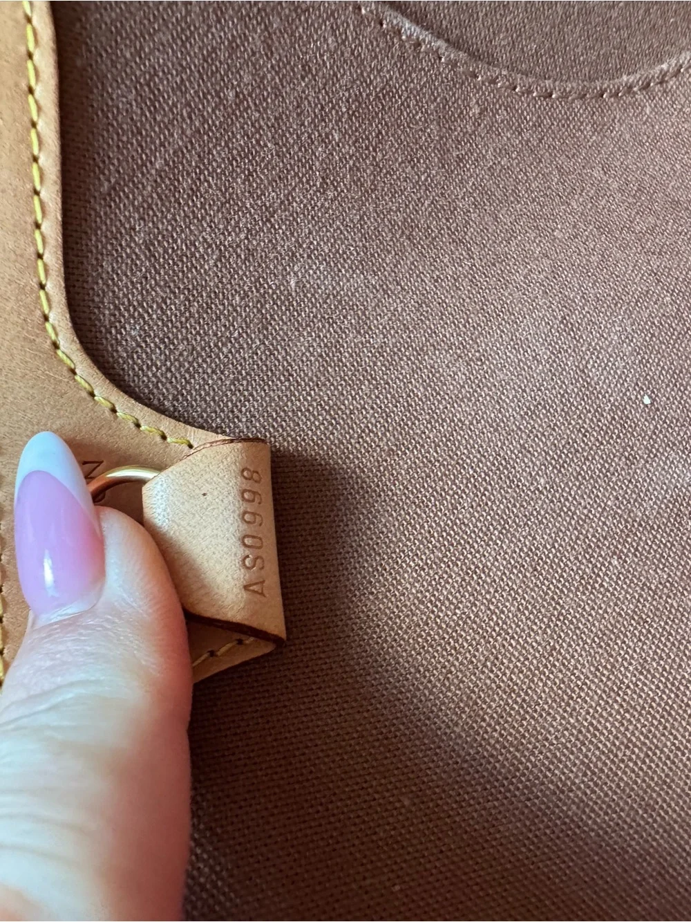 Louis Vuitton Brown Monogram Ellipse Handbag with Tan Trim